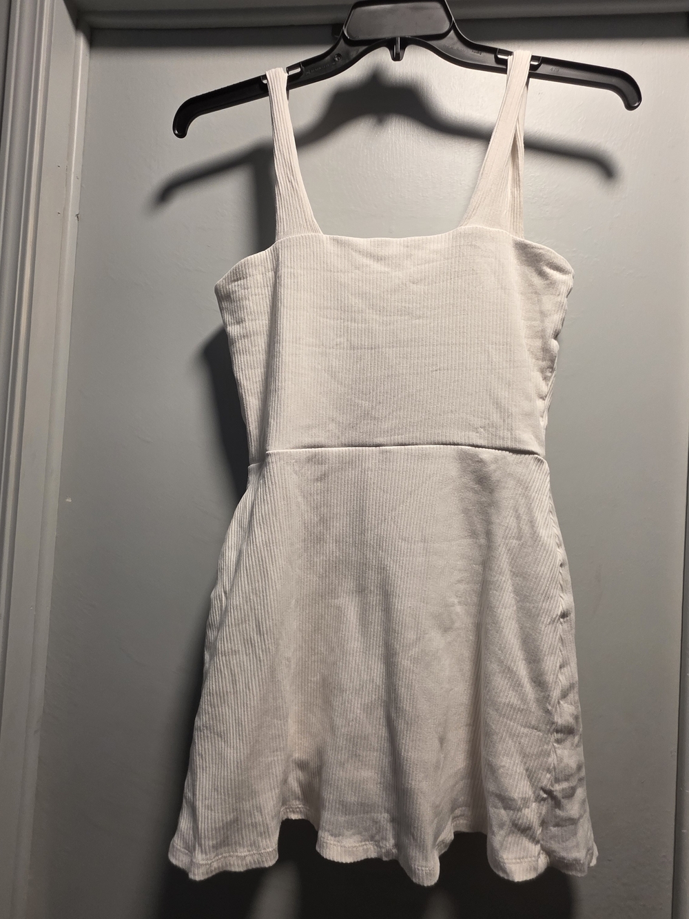 Victoria’s Secret PINK White Ribbed Mini Dress With Shorts - Picture 5 of 7
